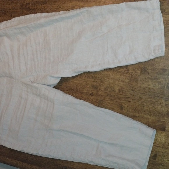 Pure Jill 100% Linen Pants in Sandbar Elastic Waist Pull On Cropped Pants XL - Picture 3 of 6